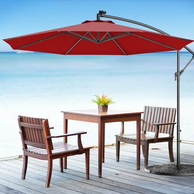 10ft Patio Offset Hanging Umbrella with Easy Tilt Adjustment