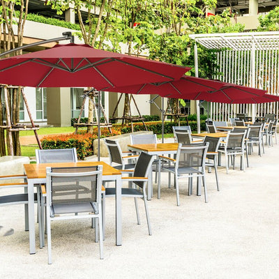 10ft Patio Offset Hanging Umbrella with Easy Tilt Adjustment