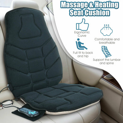 Shiatsu Back Massager Chair Pad Memory Foam Massager Seat Cushion with 5 Massage Programs and 3 Intensity Adjustment