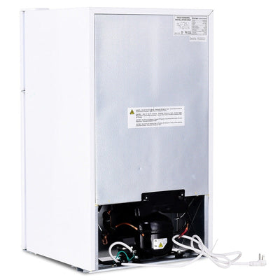 3.2 cu ft. Stainless Steel Compact Refrigerator 2-Door Mini Fridge Freezer Cooler for Dorm Office Apartment