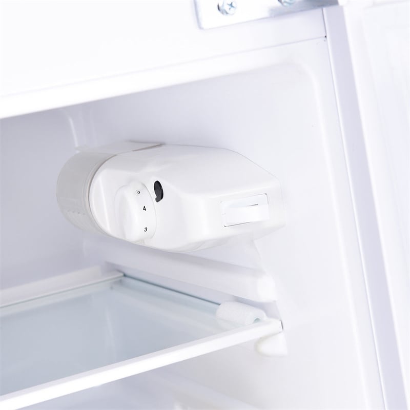 3.2 cu ft. Stainless Steel Compact Refrigerator 2-Door Mini Fridge Freezer Cooler for Dorm Office Apartment