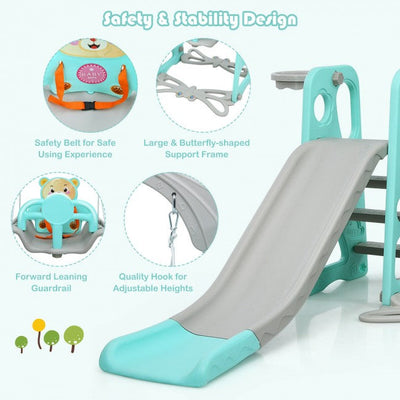 Toddler Swing and Slide Set for Backyard