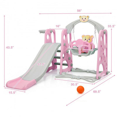 Toddler Swing and Slide Set for Backyard