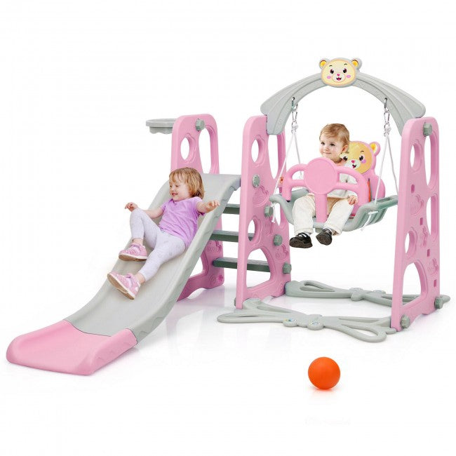 Toddler Swing and Slide Set for Backyard