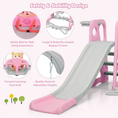 Toddler Swing and Slide Set for Backyard