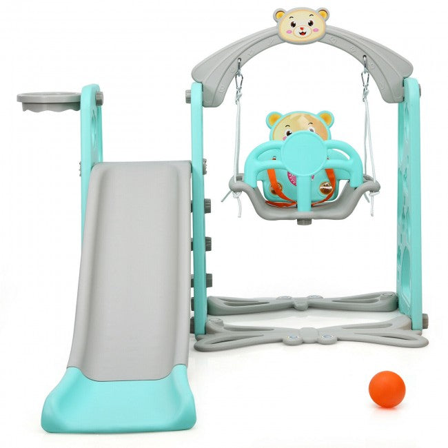 Toddler Swing and Slide Set for Backyard