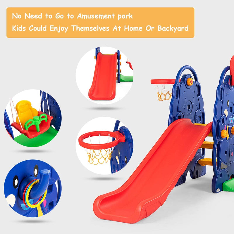 Toddler Swing and Slide Set for Backyard Indoor Outdoor