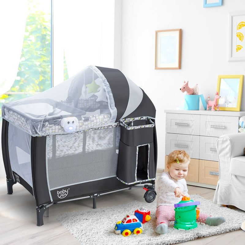 Portable Baby Playard with Changing Station and Net