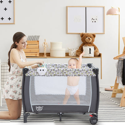 Portable Baby Playard with Changing Station and Net