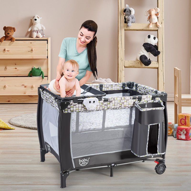 Portable Baby Playard with Changing Station and Net