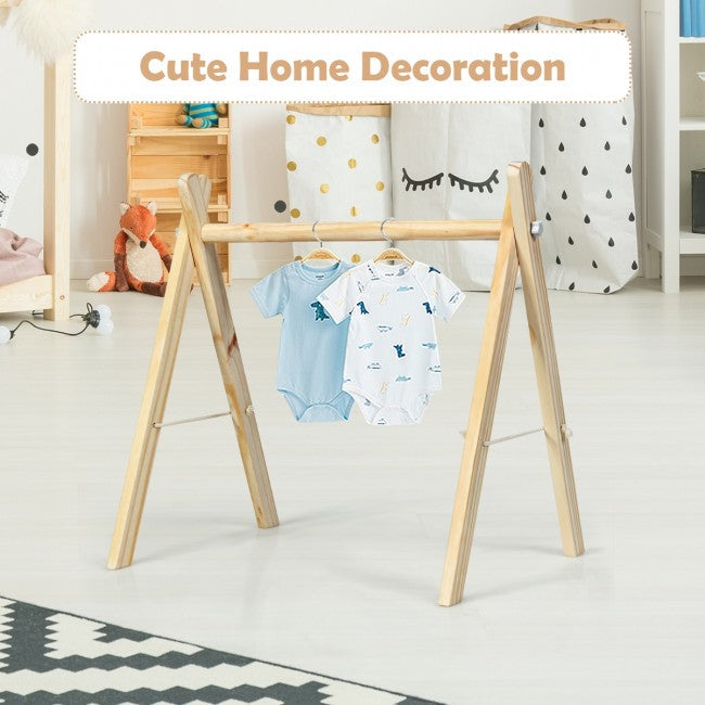 Wooden Baby Play Center with 3 Hanging Toys