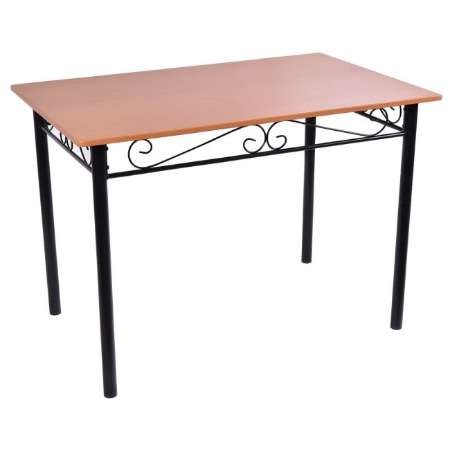 5 Pcs Dining Set Wooden Table and 4 Cushioned Dining Chairs
