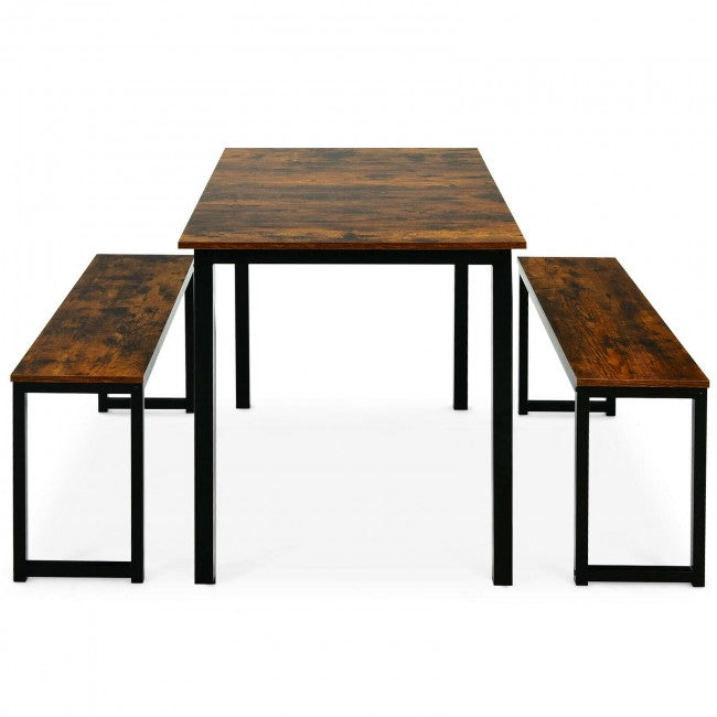 3 Pcs Kitchen Dining Table Set for Limited Space