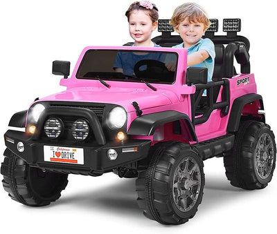 12V Battery Powered Truck Electric 2 Seater Kids Ride On Car with Parental Remote Control-Canada Only