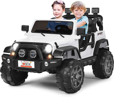 12V Battery Powered Truck Electric 2 Seater Kids Ride On Car with Parental Remote Control-Canada Only