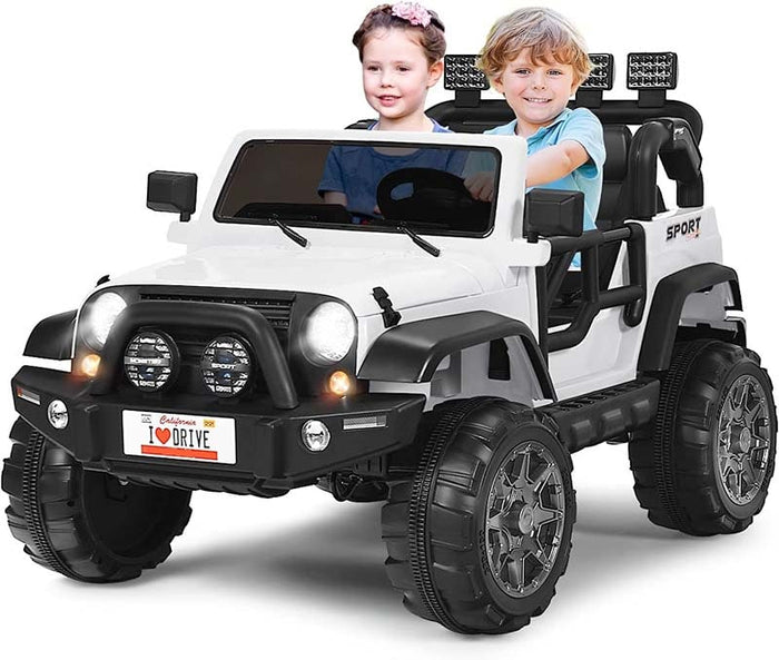 12V Battery Powered Truck Electric 2 Seater Kids Ride On Car with Parental Remote Control-Canada Only