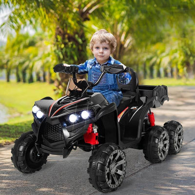 12V Kids Ride On ATV 6-Wheeler Electric Quad Car with 4WD and Trunk