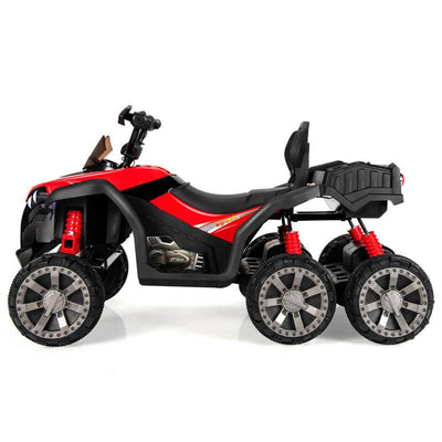 12V Kids Ride On ATV 6-Wheeler Electric Quad Car with 4WD and Trunk