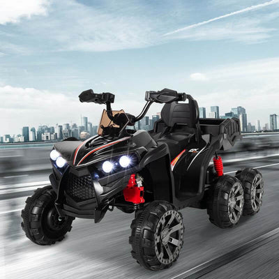 12V Kids Ride On ATV 6-Wheeler Electric Quad Car with 4WD and Trunk