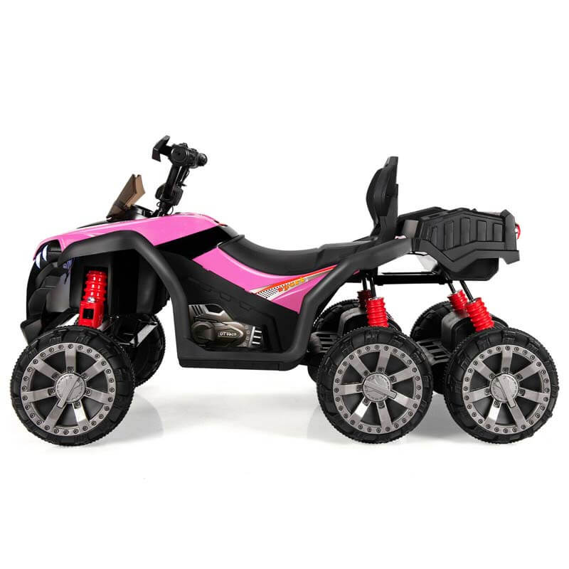 12V Kids Ride On ATV 6-Wheeler Electric Quad Car with 4WD and Trunk