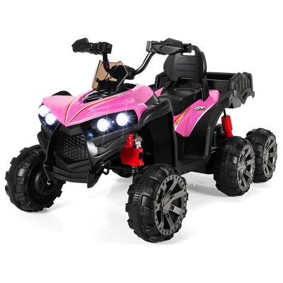 12V Kids Ride On ATV 6-Wheeler Electric Quad Car with 4WD and Trunk