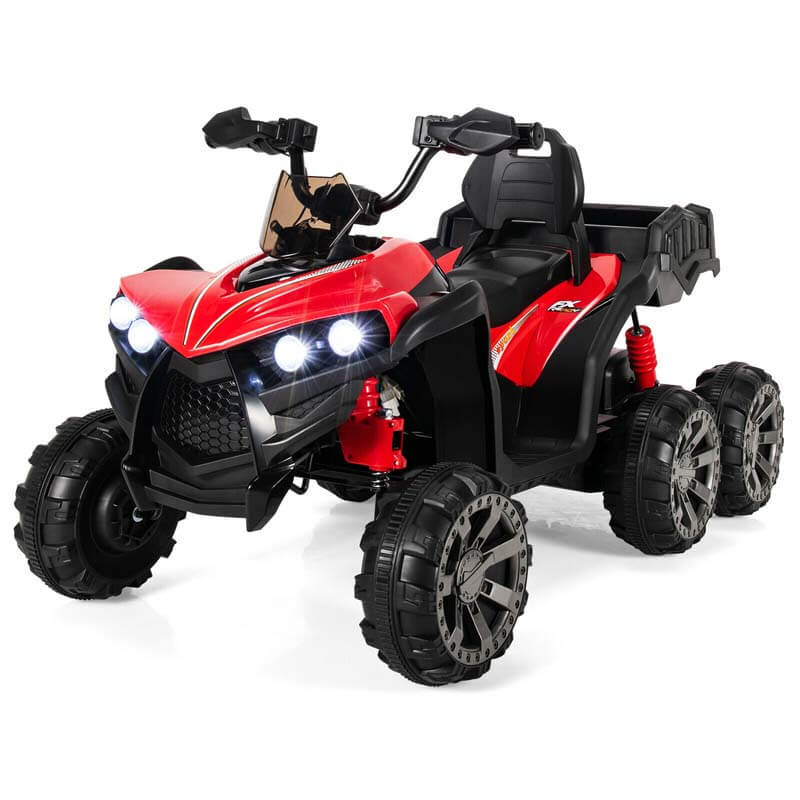 12V Kids Ride On ATV 6-Wheeler Electric Quad Car with 4WD and Trunk