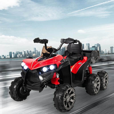 12V Kids Ride On ATV 6-Wheeler Electric Quad Car with 4WD and Trunk