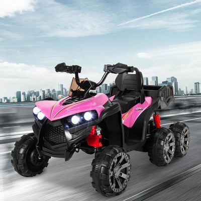 12V Kids Ride On ATV 6-Wheeler Electric Quad Car with 4WD and Trunk