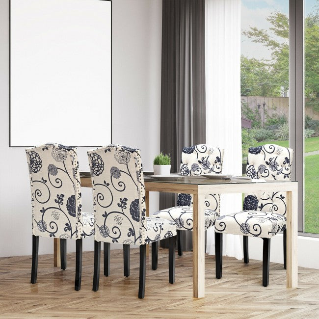 Set of 2 Tufted Upholstered Dining Chairs