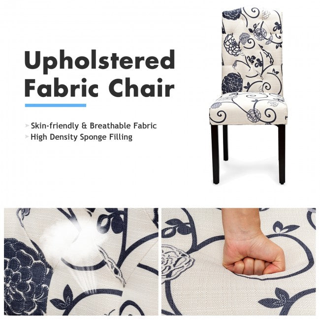 Set of 2 Tufted Upholstered Dining Chairs