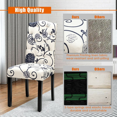 Set of 2 Tufted Upholstered Dining Chairs