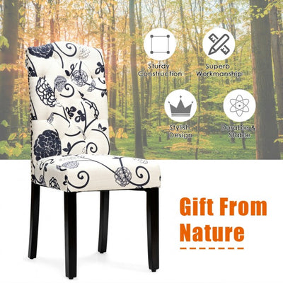 Set of 2 Tufted Upholstered Dining Chairs