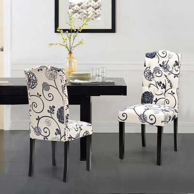 Set of 2 Tufted Upholstered Dining Chairs