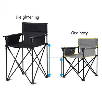 Portable 38 Inch Oversized High Camping Fishing Folding Chair