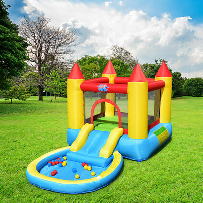 Kids Inflatable Bounce House Castle with Balls Pool and Bag