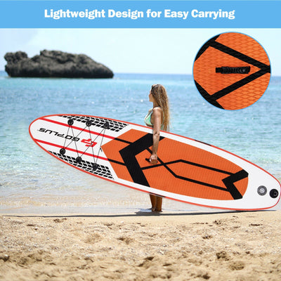 10.5 Feet Inflatable Stand Up Paddle Board with Carrying Bag and Aluminum Paddle