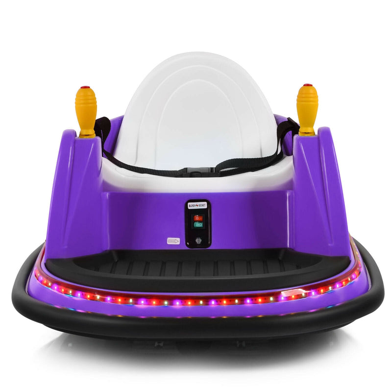 6V Kids Ride On Bumper Car 360-Degree Spin Race Toy with Remote Control