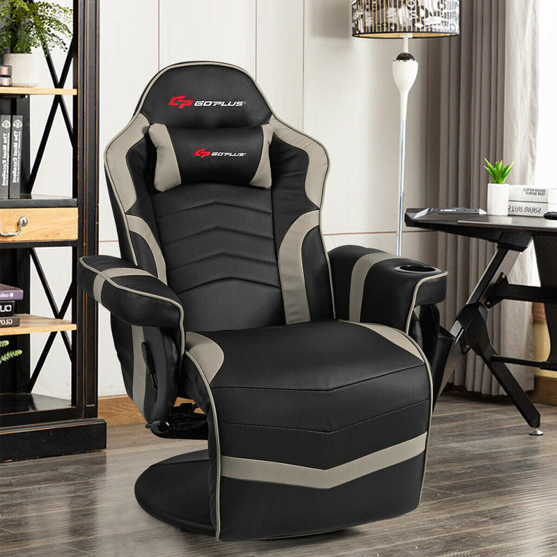 Ergonomic High Back Massage Gaming Chair with Pillow
