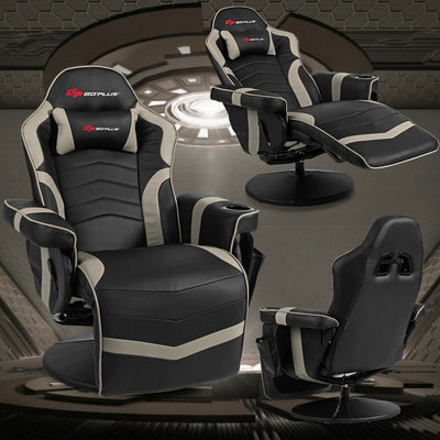 Ergonomic High Back Massage Gaming Chair with Pillow