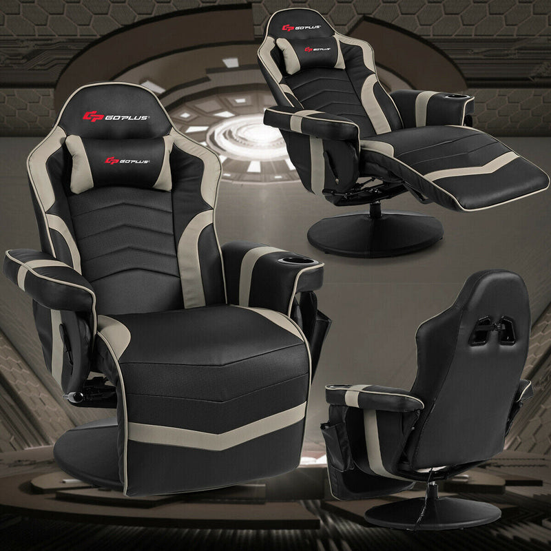 Ergonomic High Back Massage Gaming Chair with Pillow