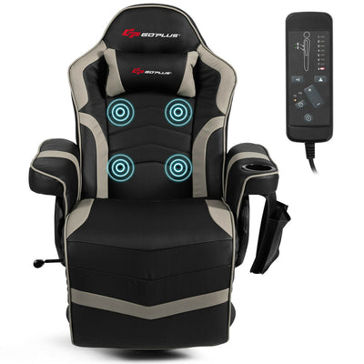 Ergonomic High Back Massage Gaming Chair with Pillow
