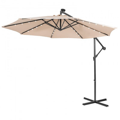 10ft Patio Offset Hanging Umbrella with Easy Tilt Adjustment