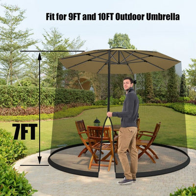 9 -10 Feet Outdoor Camping Umbrella Table Screen Mosquito Bug Insect Net