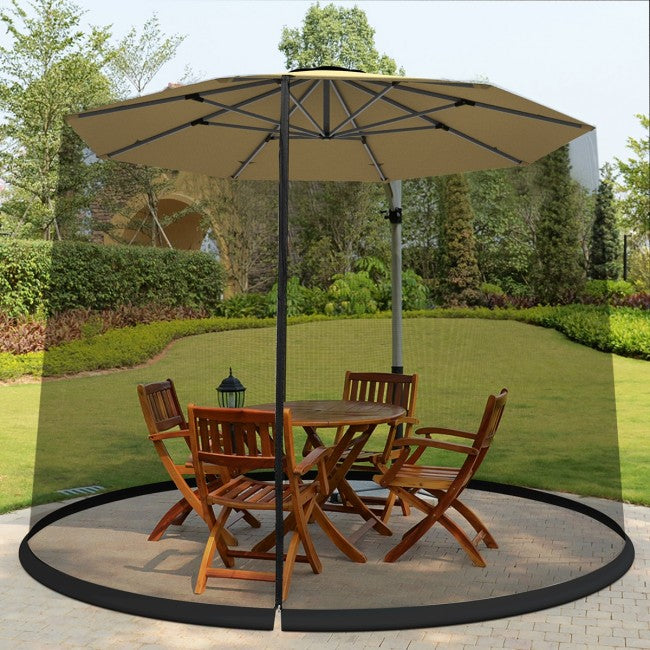 9 -10 Feet Outdoor Camping Umbrella Table Screen Mosquito Bug Insect Net