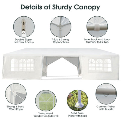 10 x 30 Feet Outdoor Canopy Tent with Side Walls