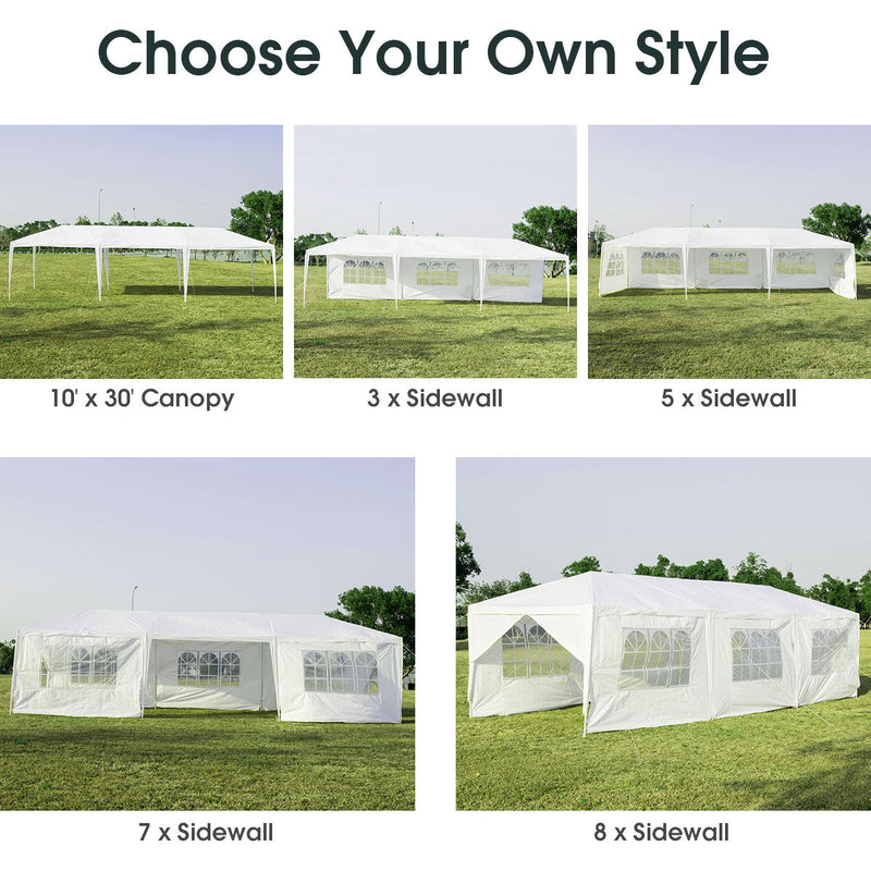 10 x 30 Feet Outdoor Canopy Tent with Side Walls