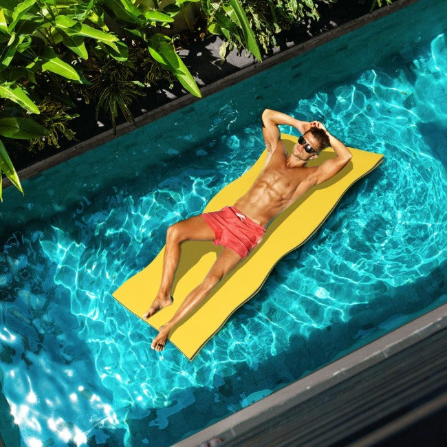 3-Layer Floating Water Mat Tear-Resistant Pad for Water Recreation and Relaxing