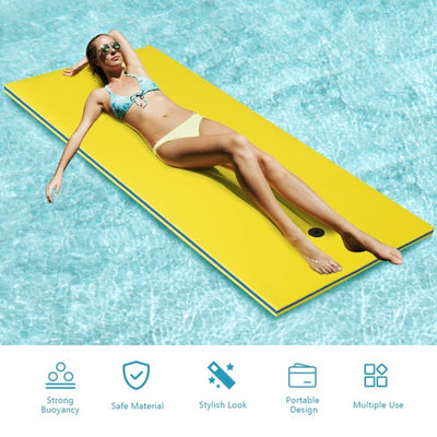 3-Layer Floating Water Mat Tear-Resistant Pad for Water Recreation and Relaxing