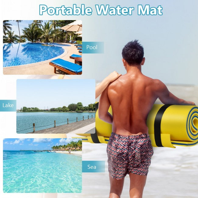 3-Layer Floating Water Mat Tear-Resistant Pad for Water Recreation and Relaxing