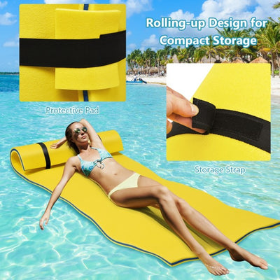 3-Layer Floating Water Mat Tear-Resistant Pad for Water Recreation and Relaxing